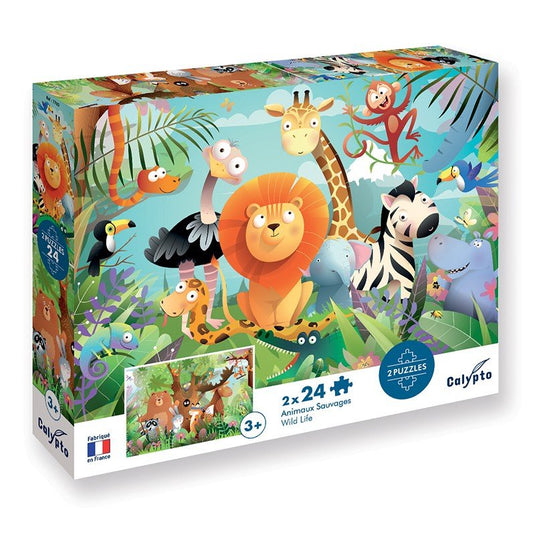 Wild Animals 24 Piece Jigsaw Puzzle by Sentosphere - 1