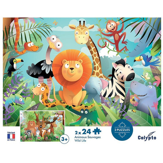Wild Animals 24 Piece Jigsaw Puzzle by Sentosphere - 3
