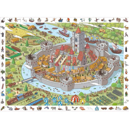 Search & Find - The Castle Fortress 100 Piece Jigsaw Puzzle by Sentosphere - 3