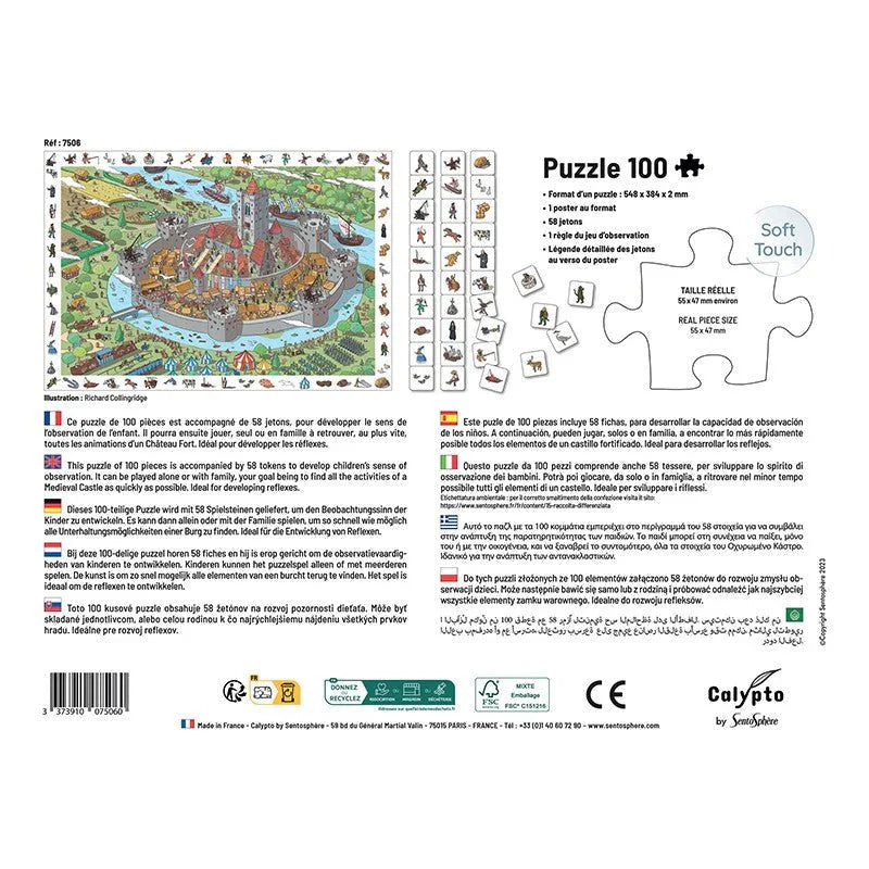 Search & Find - The Castle Fortress 100 Piece Jigsaw Puzzle by Sentosphere