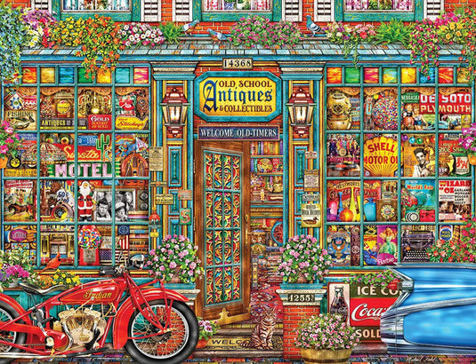 Old School Antiques 500 Piece Jigsaw Puzzle by Springbok - 1