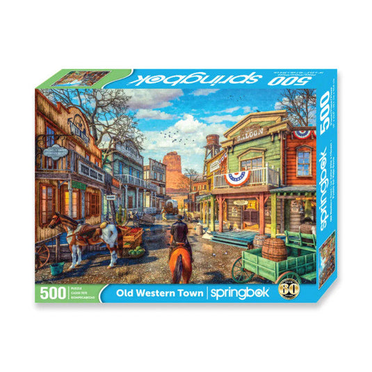 Old Western Town 500 Piece Jigsaw Puzzle by Springbok - 2