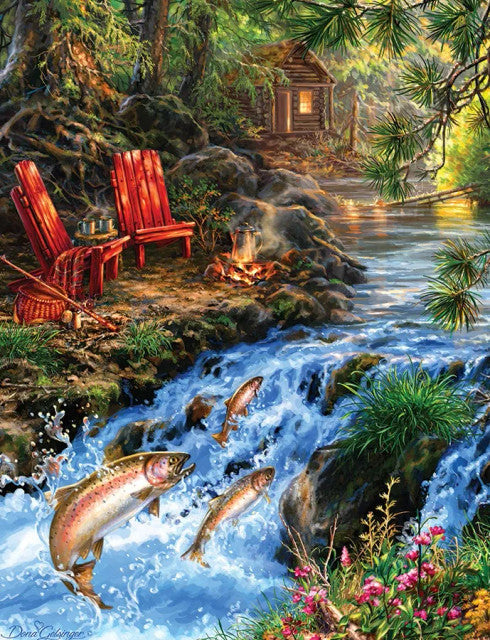 Fishing Hole 500 Piece Jigsaw Puzzle by Springbok - 1