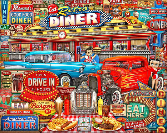 Retro Diner 1000 Piece Jigsaw Puzzle by Springbok - 1