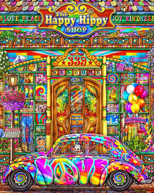 The Happy Hippy Shop 1000 Piece Jigsaw Puzzle by Springbok - 1