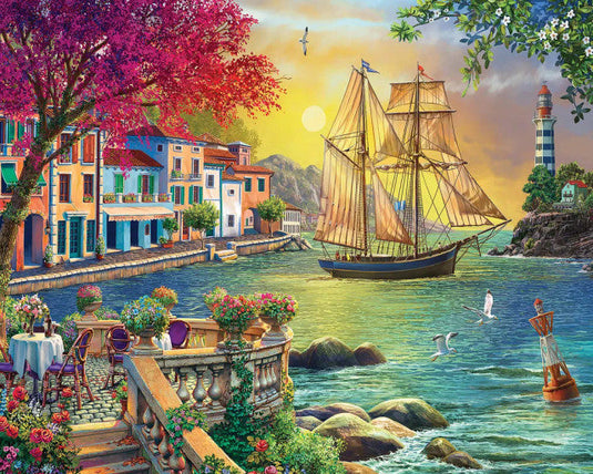 Oceanside Sunset 1000 Piece Jigsaw Puzzle by Springbok - 1