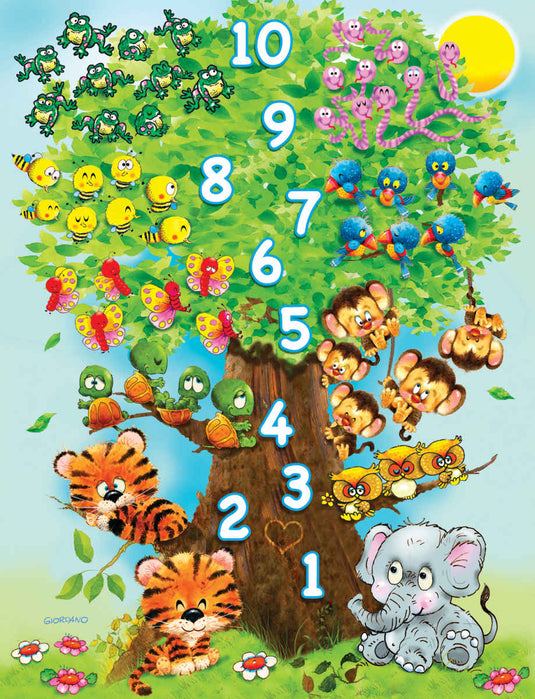 Counting Tree Kid's 36 Piece Jigsaw Puzzle by Springbok - 1