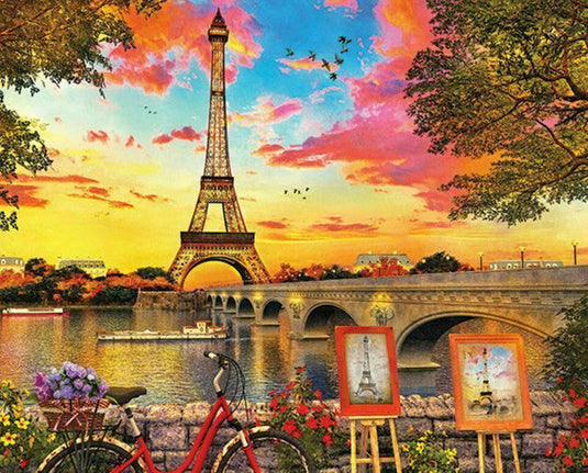 Paris Sunset 350 Piece Jigsaw Puzzle by Springbok - 1