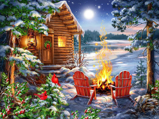 Christmas Cabin 500 Piece Jigsaw Puzzle by Springbok - 1