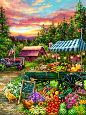 The Fruit Stand 60 Piece Jigsaw Puzzle by Springbok - 1