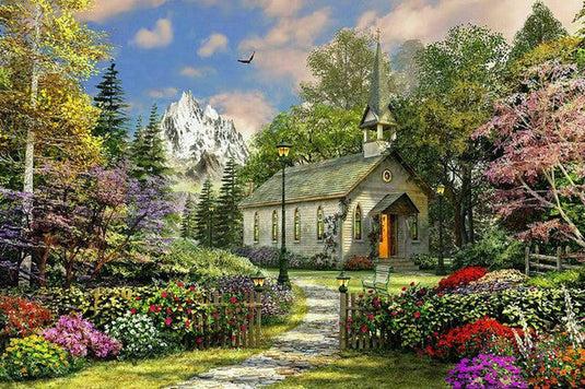 Mountain View Chapel 36 Piece Jigsaw Puzzle by Springbok - 1