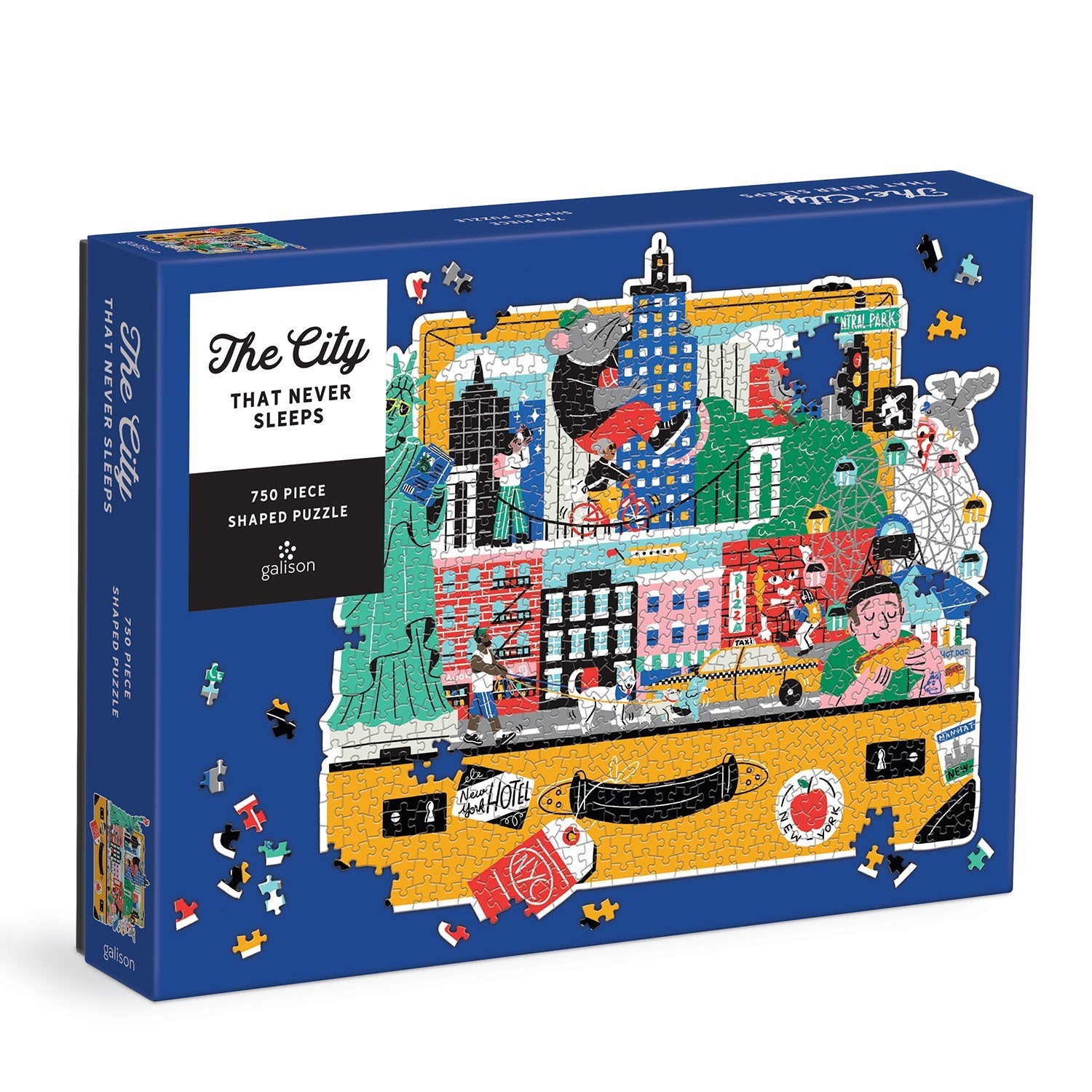 The City That Never Sleeps 750 Piece Shaped Jigsaw Puzzle by Galison