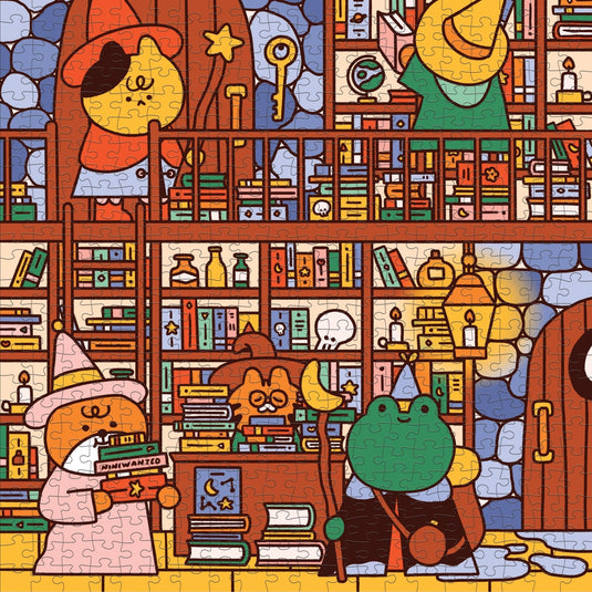 The Wizard's Library 500 Piece Family Puzzle by Galison - 5