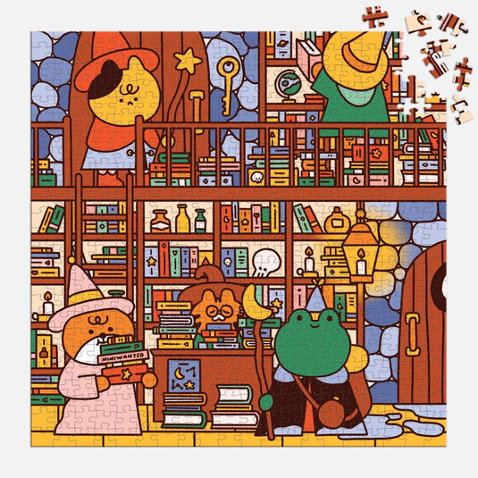 The Wizard's Library 500 Piece Family Puzzle by Galison - 4