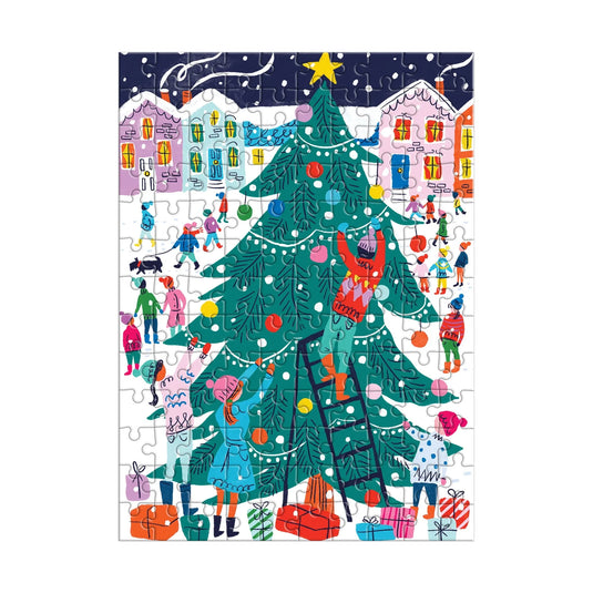 Tree Decorating 130 Piece Mini Jigsaw Puzzle Ornament by Galison