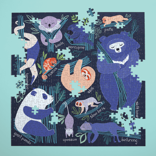 Tree-dwelling Slowpokes 500 Piece Family Puzzle by Galison - 3