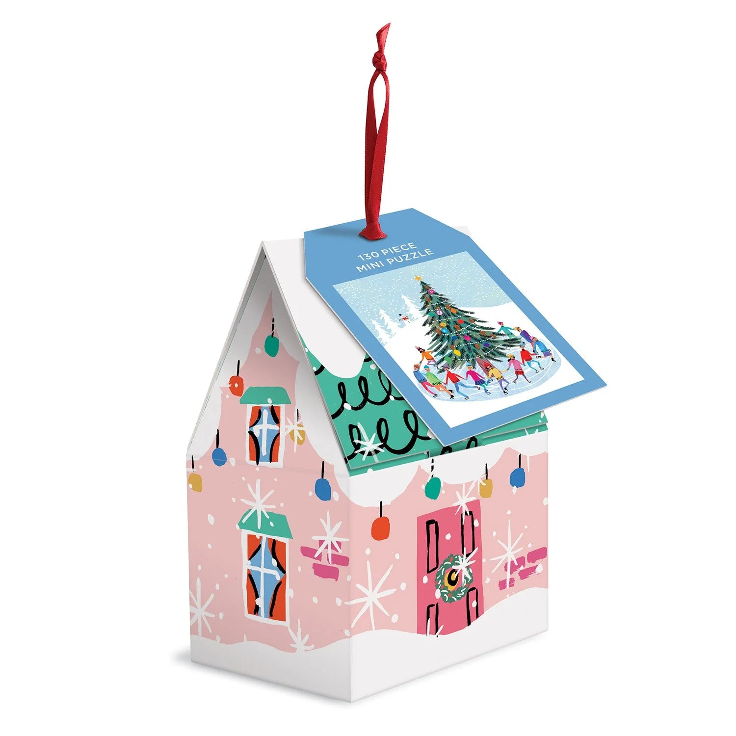 Tree Skaters 130 Piece Mini Jigsaw Puzzle Ornament by Galison