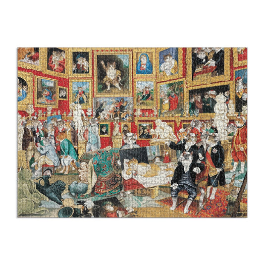 Tribuna of the Uffizi Meowsterpiece of Western Art 1500 Piece Jigsaw Puzzle by Galison - 3