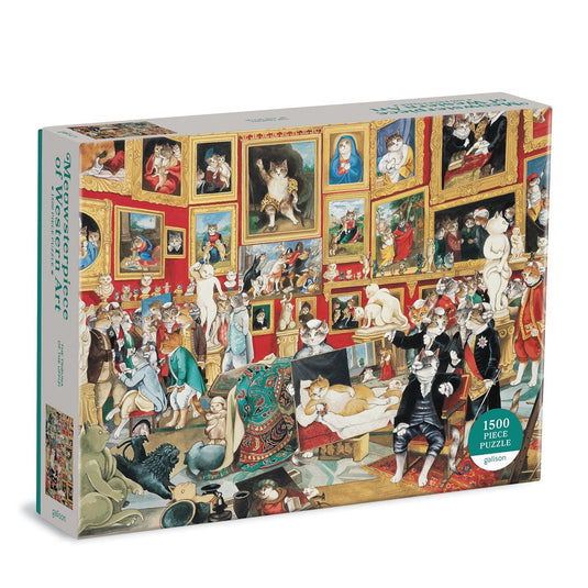 Tribuna of the Uffizi Meowsterpiece of Western Art 1500 Piece Jigsaw Puzzle by Galison - 1