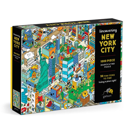 Uncovering New York City Search and Find 1000 Piece Jigsaw Puzzle by Galison - 1