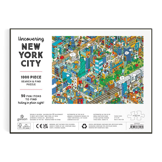 Uncovering New York City Search and Find 1000 Piece Jigsaw Puzzle by Galison - 6