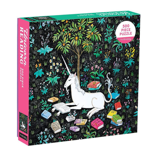 Unicorn Reading 500 Piece Jigsaw Puzzle by Galison - 1