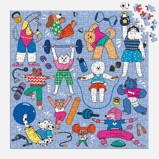 Well-Trained Dogs 500 Piece Family Puzzle by Galison - 2