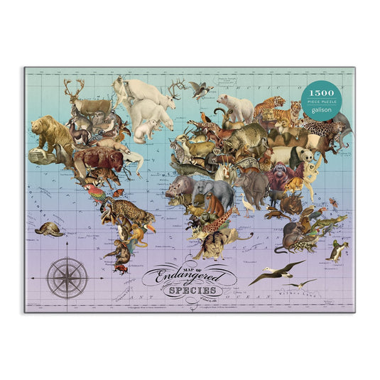 Endangered Species 1500 Piece Jigsaw Puzzle by Galison - 2