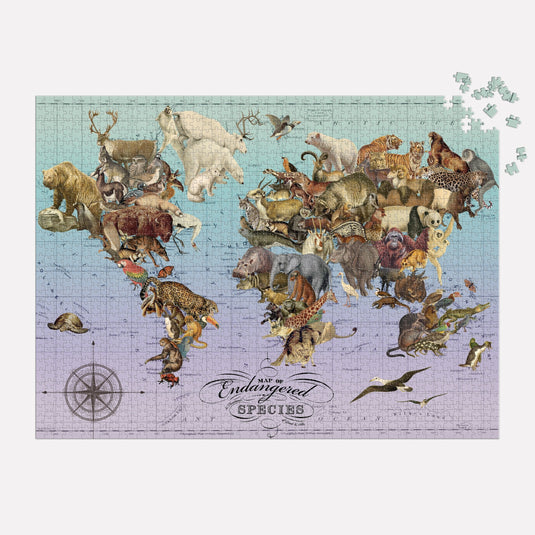 Endangered Species 1500 Piece Jigsaw Puzzle by Galison - 4