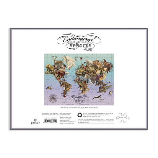 Endangered Species 1500 Piece Jigsaw Puzzle by Galison - 5