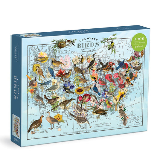 State Birds 1000 Piece Jigsaw Puzzle by Galison - 1
