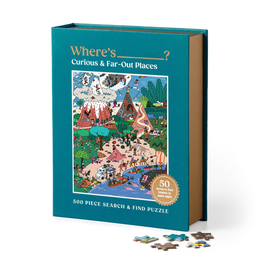 Where's ________? Curious and Far Out Places 500 Piece Jigsaw Puzzle by Galison - 1