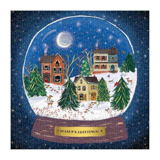 Winter Snow Globe 500 Piece Jigsaw Puzzle by Galison - 3