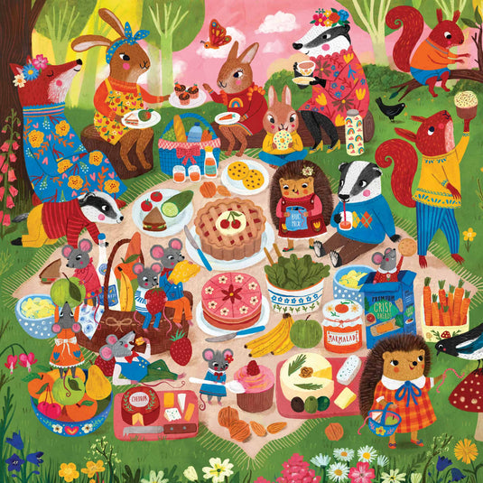 Woodland Picnic 500 Piece Family Puzzle by Galison - 5