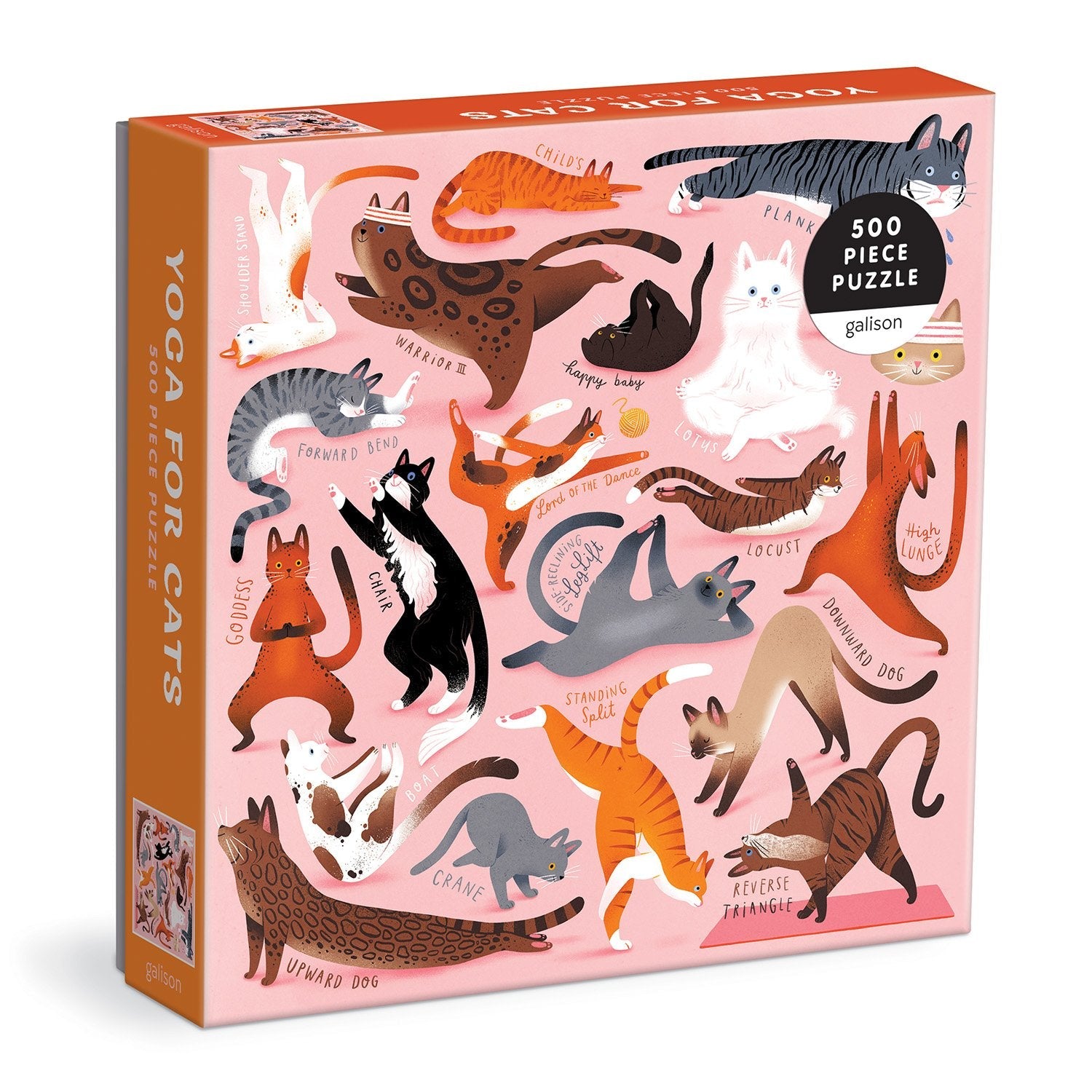 Yoga for Cats 500 Piece Jigsaw Puzzle by Galison