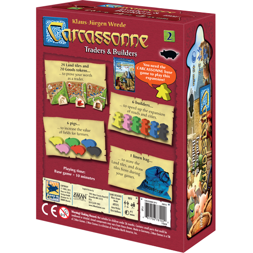 Carcassonne: Expansion #2 Traders & Builders Board Game Expansion by Z-Man Games