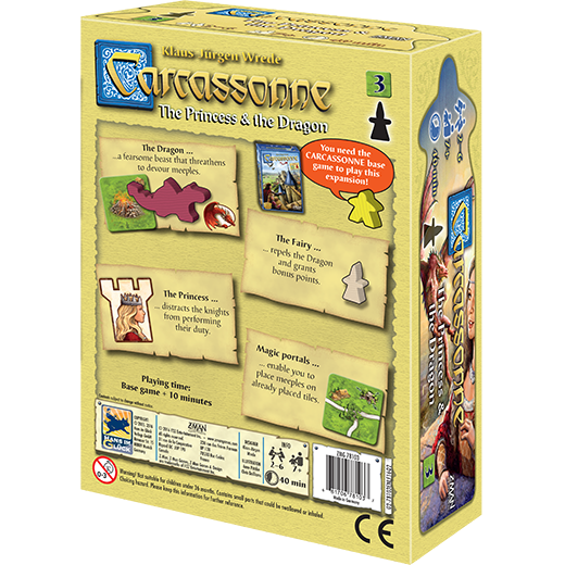 Carcassonne: Expansion #3 The Princess & The Dragon Board Game Expansion by Z-Man Games