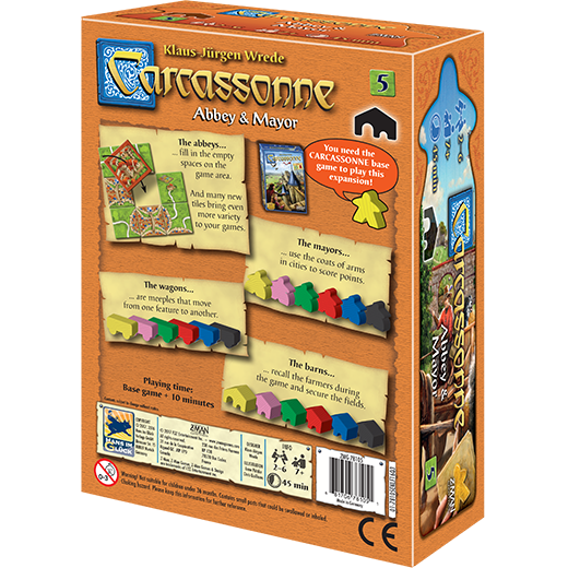 Carcassonne: Expansion #5 Abbey & Mayor Board Game Expansion by Z-Man Games