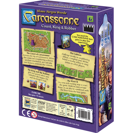 Carcassonne: Expansion #6 Count, King & Robber Board Game Expansion by Z-Man Games