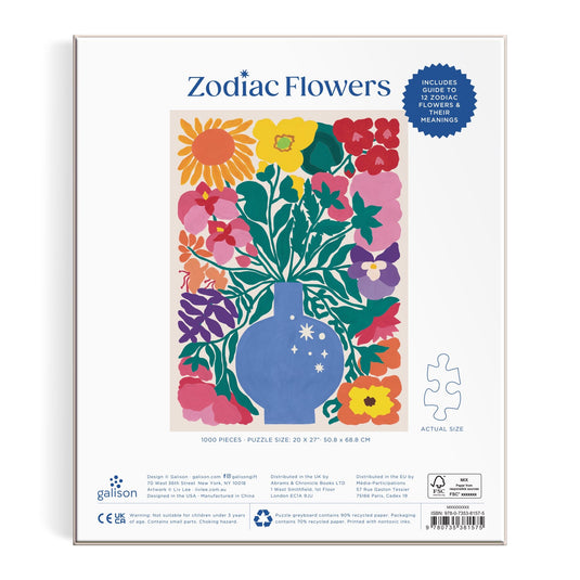 Zodiac Flowers 1000 Piece Jigsaw Puzzle by Galison - 7